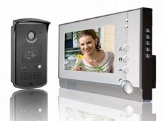 7'' color door monitor with ID card for villa 
