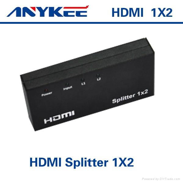 2 port hdmi splitter 1x2 1 in 2 out 1080P 4