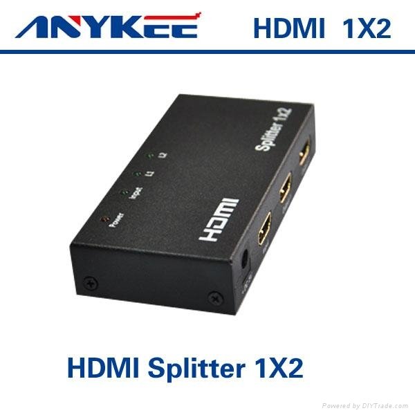 2 port hdmi splitter 1x2 1 in 2 out 1080P 5