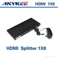 8 ports hdmi splitter 1x8 1*8 1 in 8 out 1080P 5