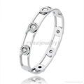 elegant new style crystal silver friendship bracelets