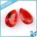 Machine cut 6*8 mm pear shape glass gems make in china