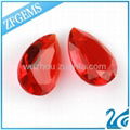 Machine cut 6*8 mm pear shape glass gems