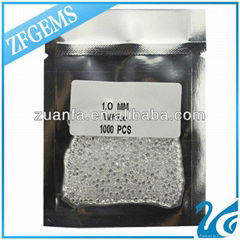 1.0mm white round brilliant cut cz stone for wax casting