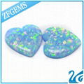 heart cut good quality synthetic opal stone on sale 