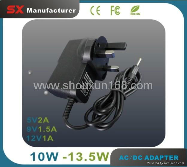 UK Plug 12V 1A  AC DC Adapter Portable Wall Charger OEM Welcome