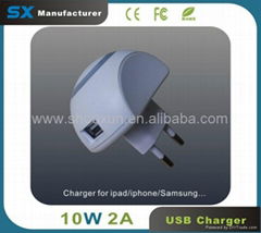 High Capacity 5V 2A USB Charger For iPhone iPad iPod Samsung etc