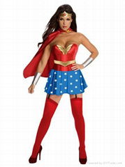 Sexy Strapless Superwomen Corset Costume