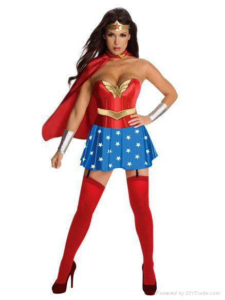 Sexy Strapless Superwomen Corset Costume