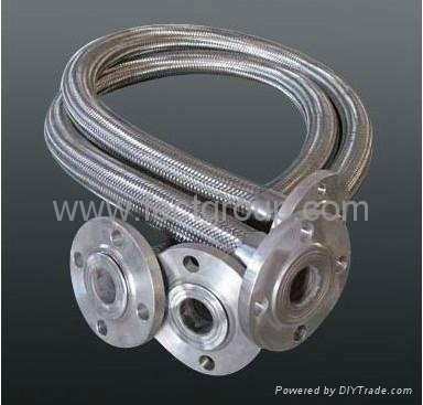Stainless steel flexible hose with flange joints