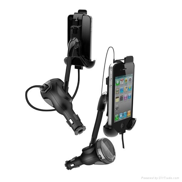 Android mobile phone USB car kit mount holder chargers 2