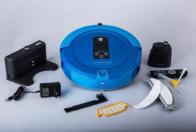 A325 Amtidy Portable Anti-Fall and Anti-Collision Robotic Vacuum Cleaner Blue 5