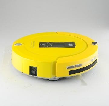 auto LCD Screen mini robot vacuum cleaner A325 Amtidy Yellow 2