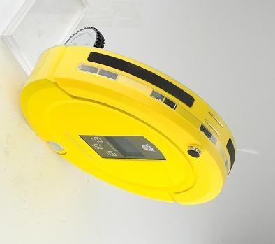 auto LCD Screen mini robot vacuum cleaner A325 Amtidy Yellow 4