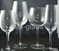 Handmade Noble elegant clear glass goblet