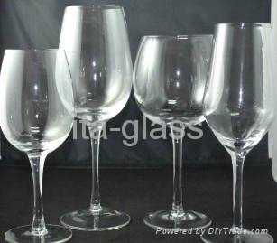Handmade Noble elegant clear glass goblet