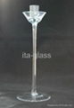 Handmade Elegant Clear Glass Candle Holder 1