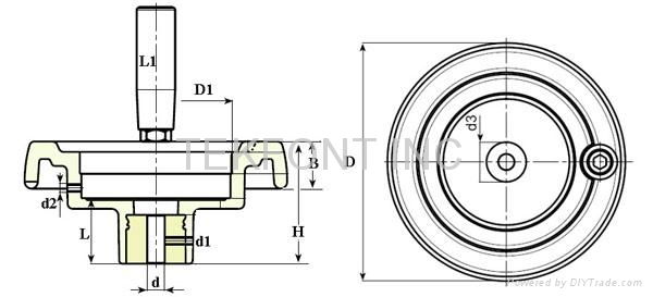 Solid handwheel with indicator 2