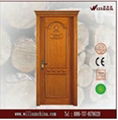 simple wood carving design wood door for villa bedroom 1