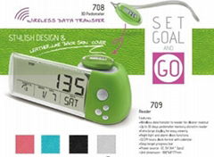 Multi function pocket pedometer with the calendar clock