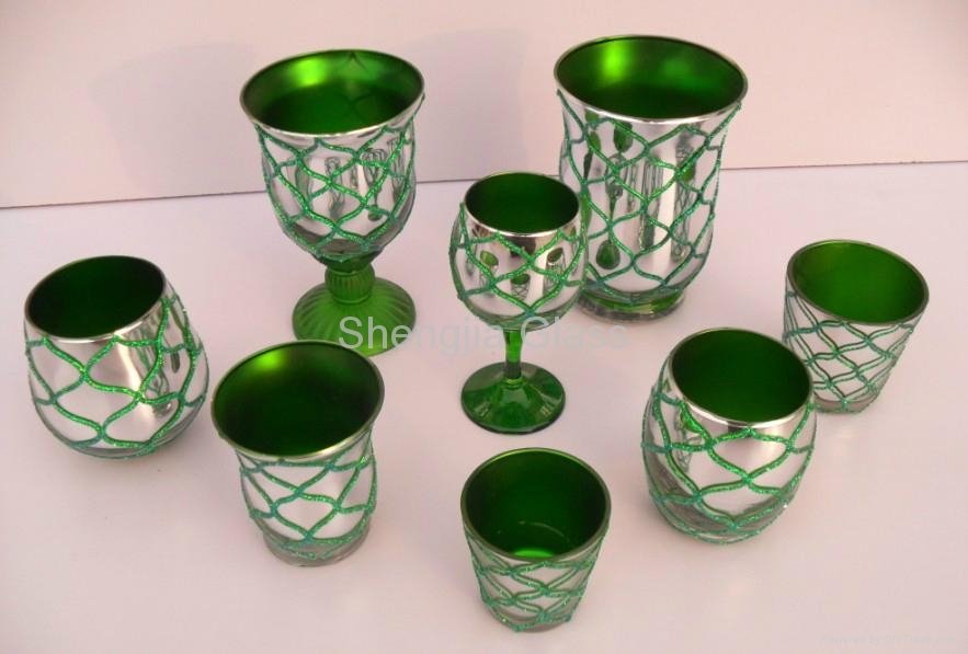 Metallic Paint Plated Candle Holders
