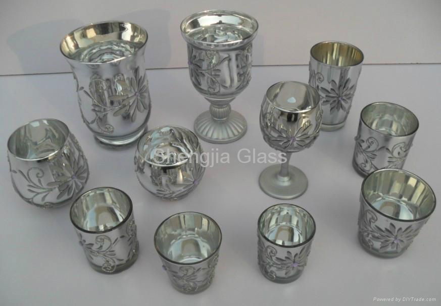 Metallic Paint Plated Candle Holders 4