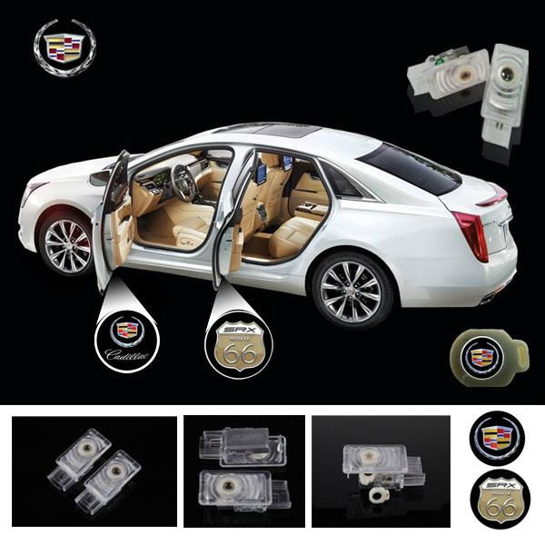 2 X Latest LED Car door laser projector ghost Shadow logo light for CADILLAC