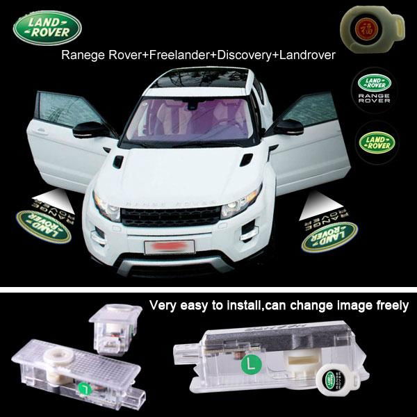 2 X Latest LED Car door laser projector ghost Shadow logo light for LANDROVER