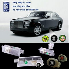 2 X Latest LED Car door laser projector ghost Shadow logo light for Rolls-Royce