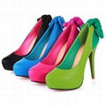 Fashion Pu High Heel Ladies Dress Shoes 2