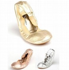 2014 Fashion foldable ballet dance shoes