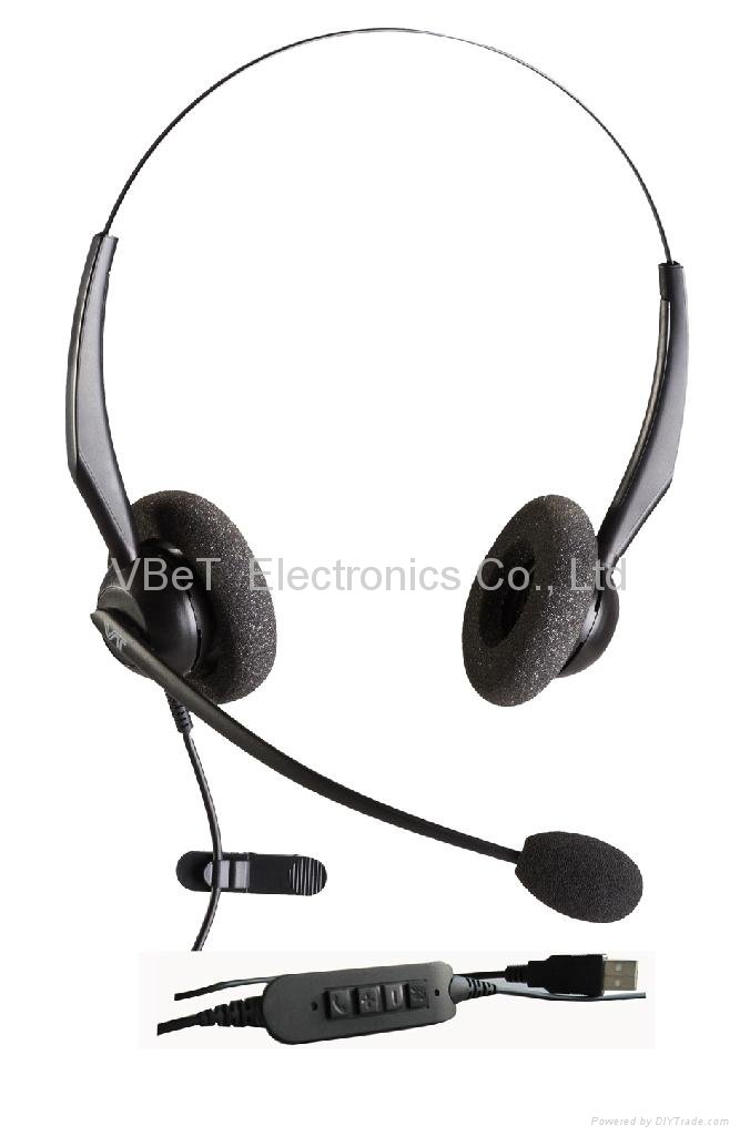 Sell call center system VT2000 Duo USB Stereo headset  CE approved