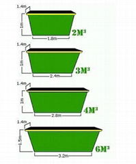 metal skip bins 8 cy waste bin