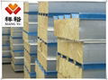 Color steel rock wool sandwich panel used for roof and wall