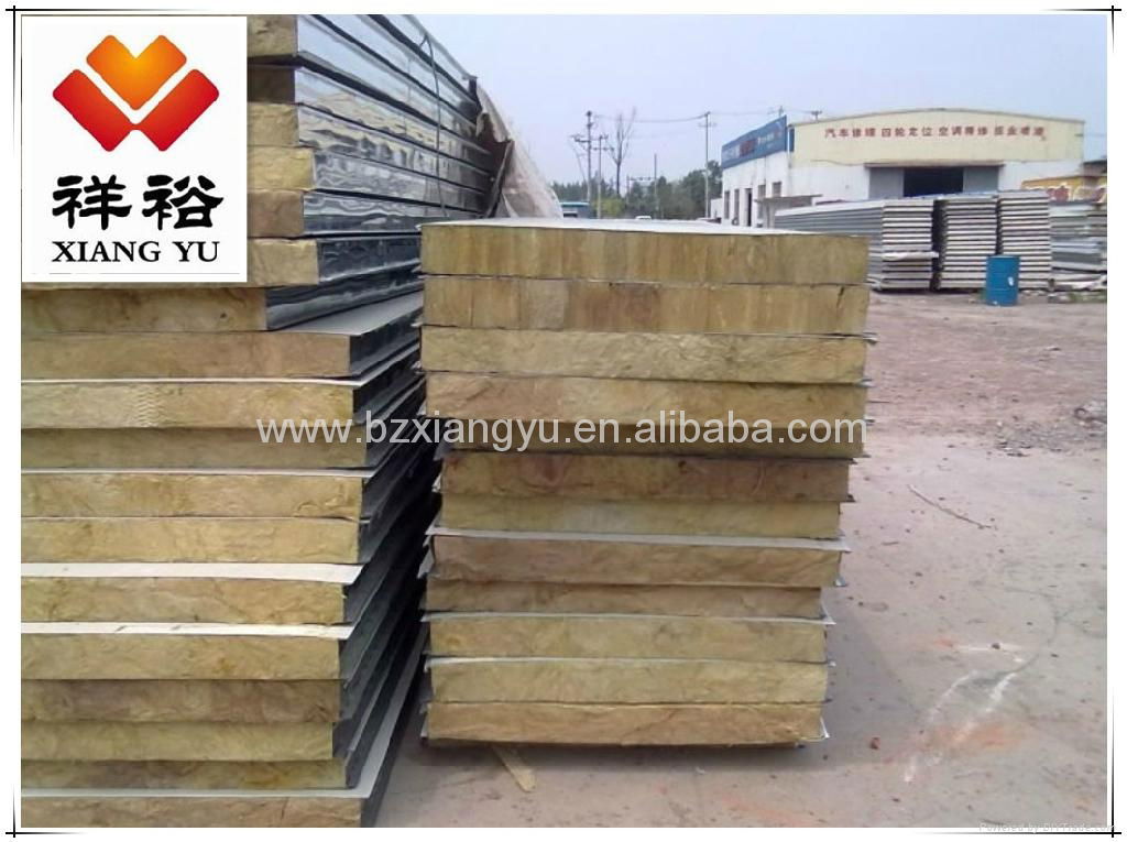 Color steel rock wool sandwich panel used for roof and wall 2