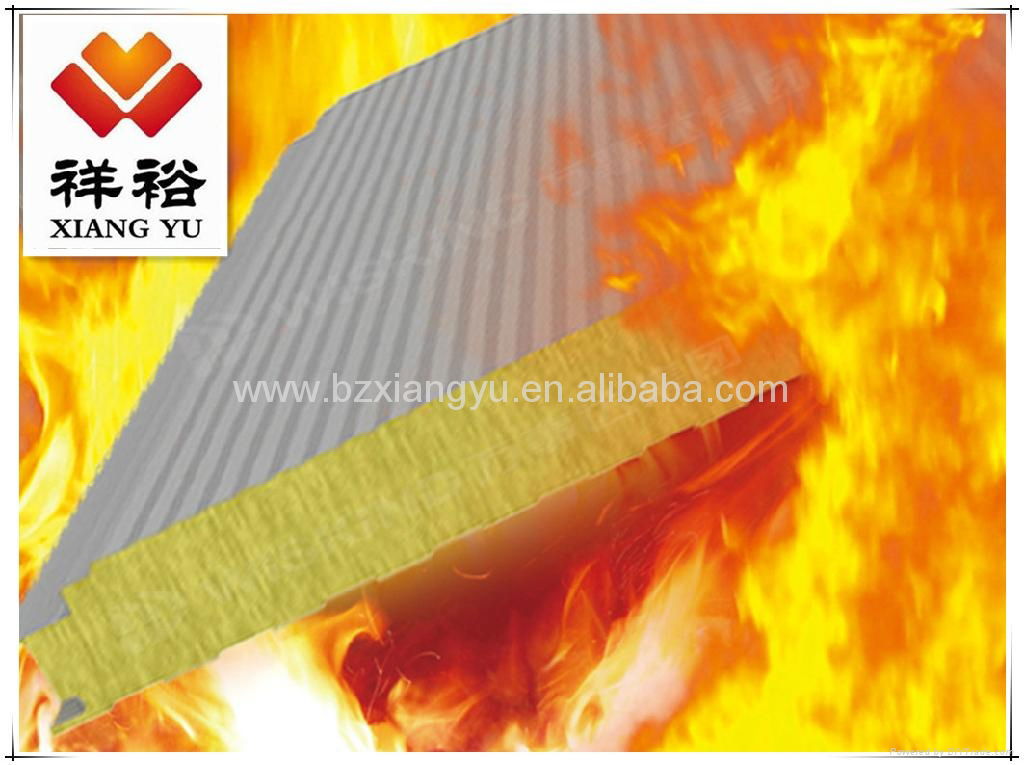 Color steel rock wool sandwich panel used for roof and wall 5