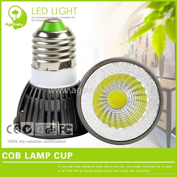 E27/GU10/MR16 3W LED COB Lamp Cup 4