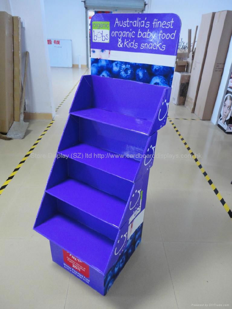 CCNB recyclable cardboard floor display stand for advertising and promotions