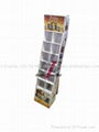 cardboard floor display stand for advertising with pockets 4