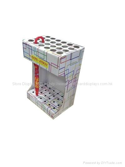 cardboard floor display stand for advertising with pockets 5