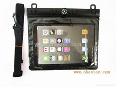 Swimming Waterproof Bag Case for iPad mini with Compass Thermometer