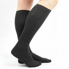 Wholesale Black Sexy Women's Calf Cotton socks - 12 Pairs