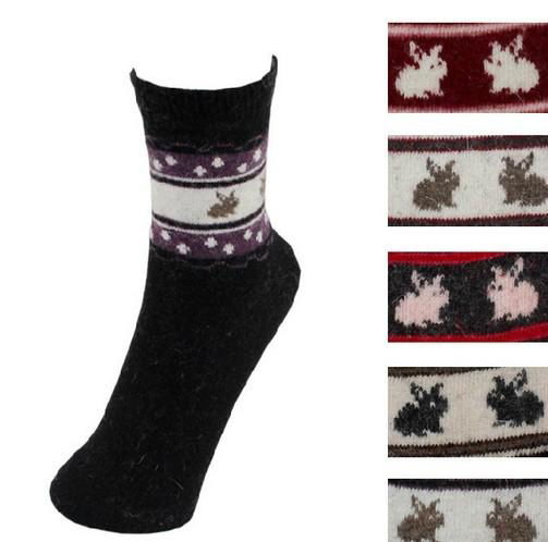 Wholesale Thick Warm Women's Quarter Wool Socks 2