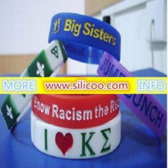 embossed silicone wristbands