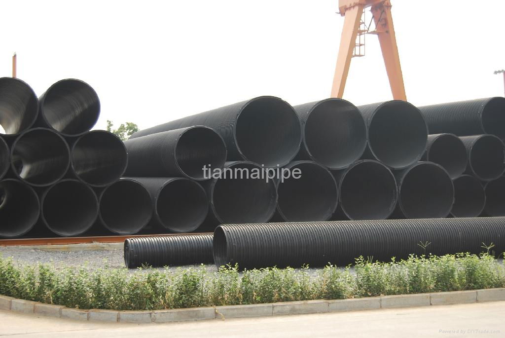 steel reinforced spirally wound HDPE drainage pipe 4