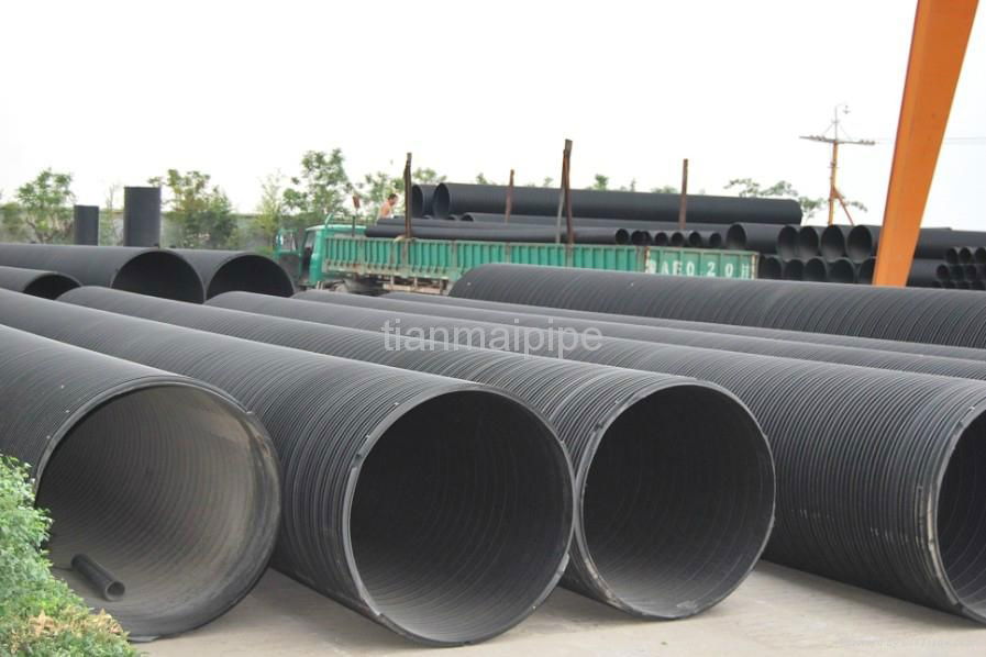 steel reinforced spirally wound HDPE drainage pipe 5