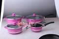 7pcs cookware set in non-stick coating,