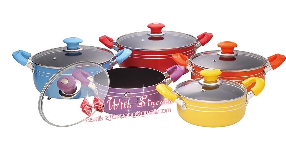10pcs cookware set stock pot set non-stick cookware
