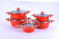 10pcs cookware set forged aluminum