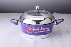forged aluminum stock pot with stainless steel lid